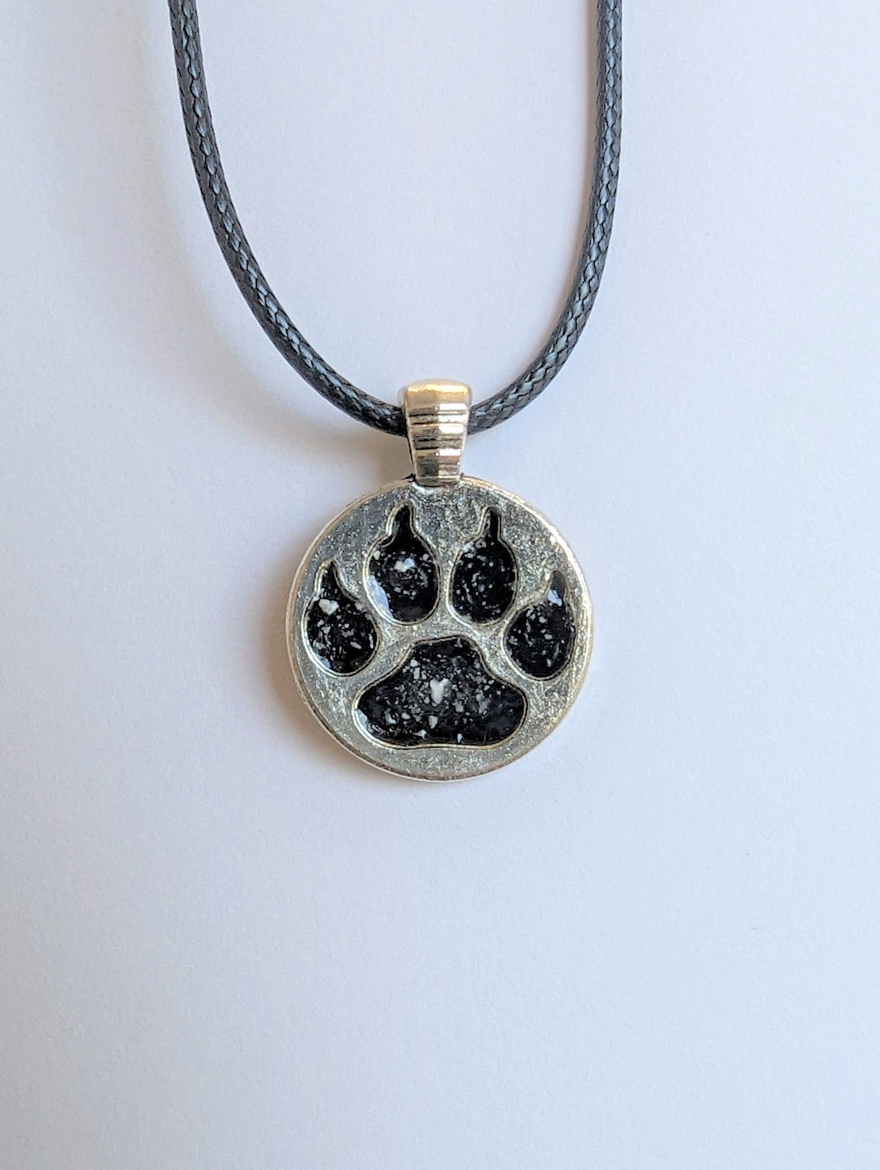 Paw print necklace charm hotsell