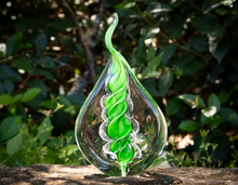 Load image into Gallery viewer, Memorial Glass Flame with Cremation Ashes