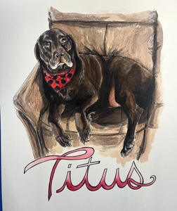 Hand-Painted Watercolor Pet Portrait