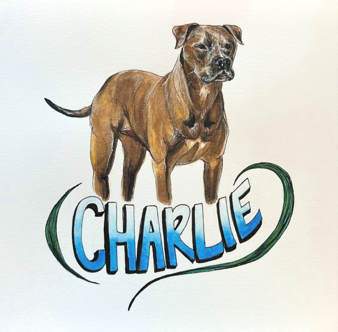 Hand-Painted Watercolor Pet Portrait