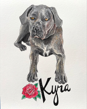 Load image into Gallery viewer, Hand-Painted Watercolor Pet Portrait